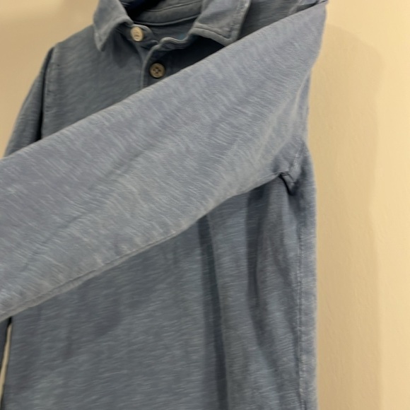 CREWCUTS Toddler 2-3 XXS Light Heather Blue Long Sleeve Polo Button Front - Picture 5 of 8